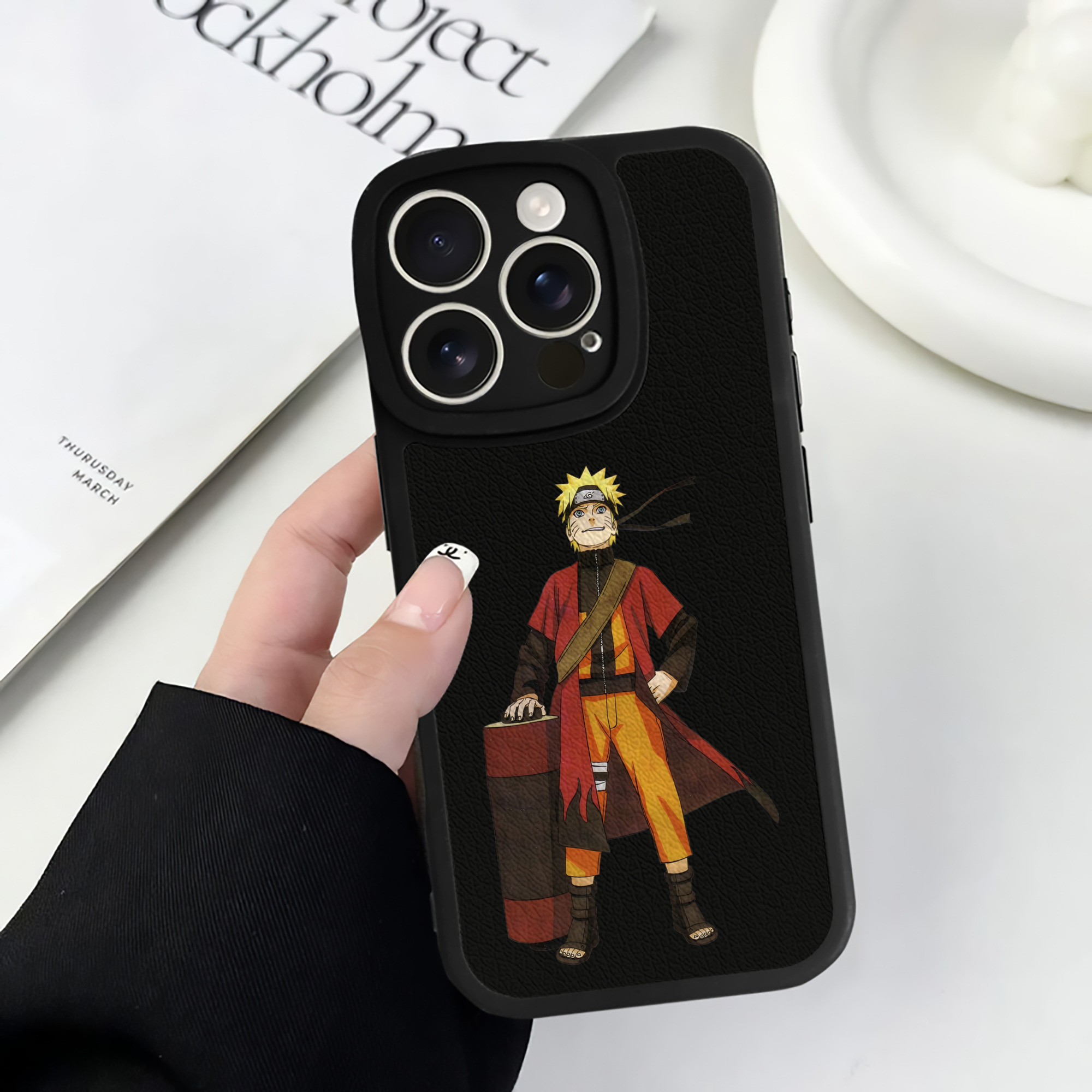 （画像用） NARUTO -ナルト- うずまき ナルト Uzumaki Naruto 【iPhone 16シリーズ対応】シリコンスマホケース（レザー調） 材質：シリコン
